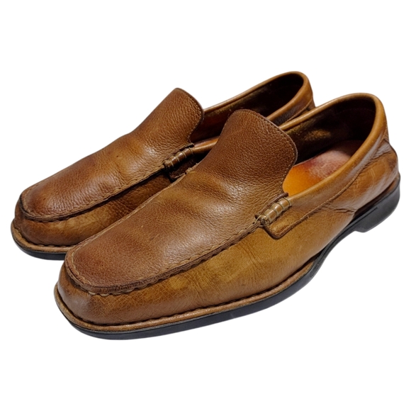 Timberland Smart Comfort Brown Leather Slip On Square Toe Loafers Mens Size 9 - Picture 4 of 9